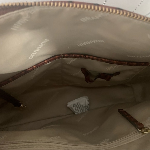 BRAHMIN  Come get your real cocodrile skin purse beautiful color one size - Picture 6 of 9